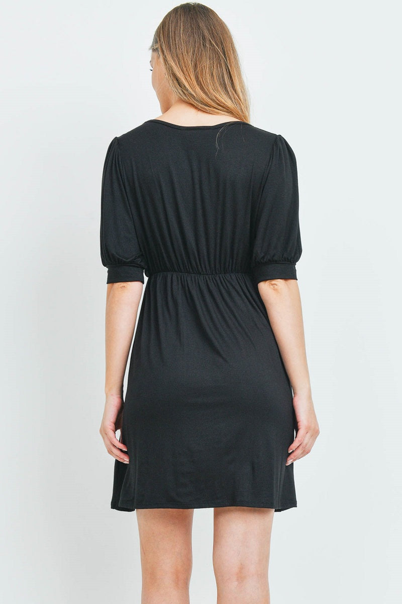 Short Sleeve button front peasant dress – Sweet Adelyn