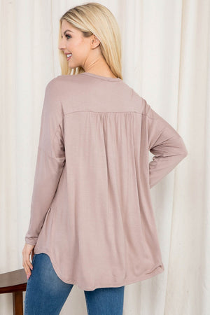 Long Sleeve button empire top