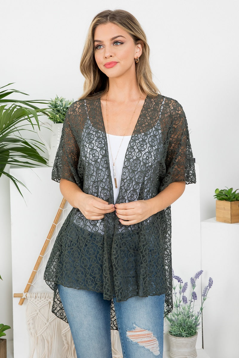 Crochet Kimono open side