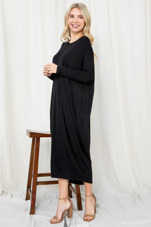 Long Sleeve Dolman black dress