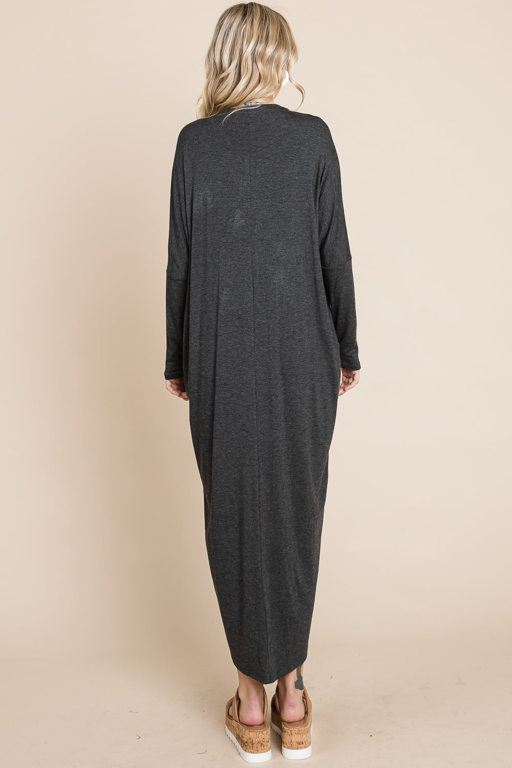 Long Sleeve Dolman charcoal dress